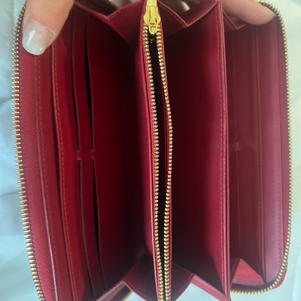 Authentic Red Louis Vuitton wallet. Great used condition. - Picture 12 of 15